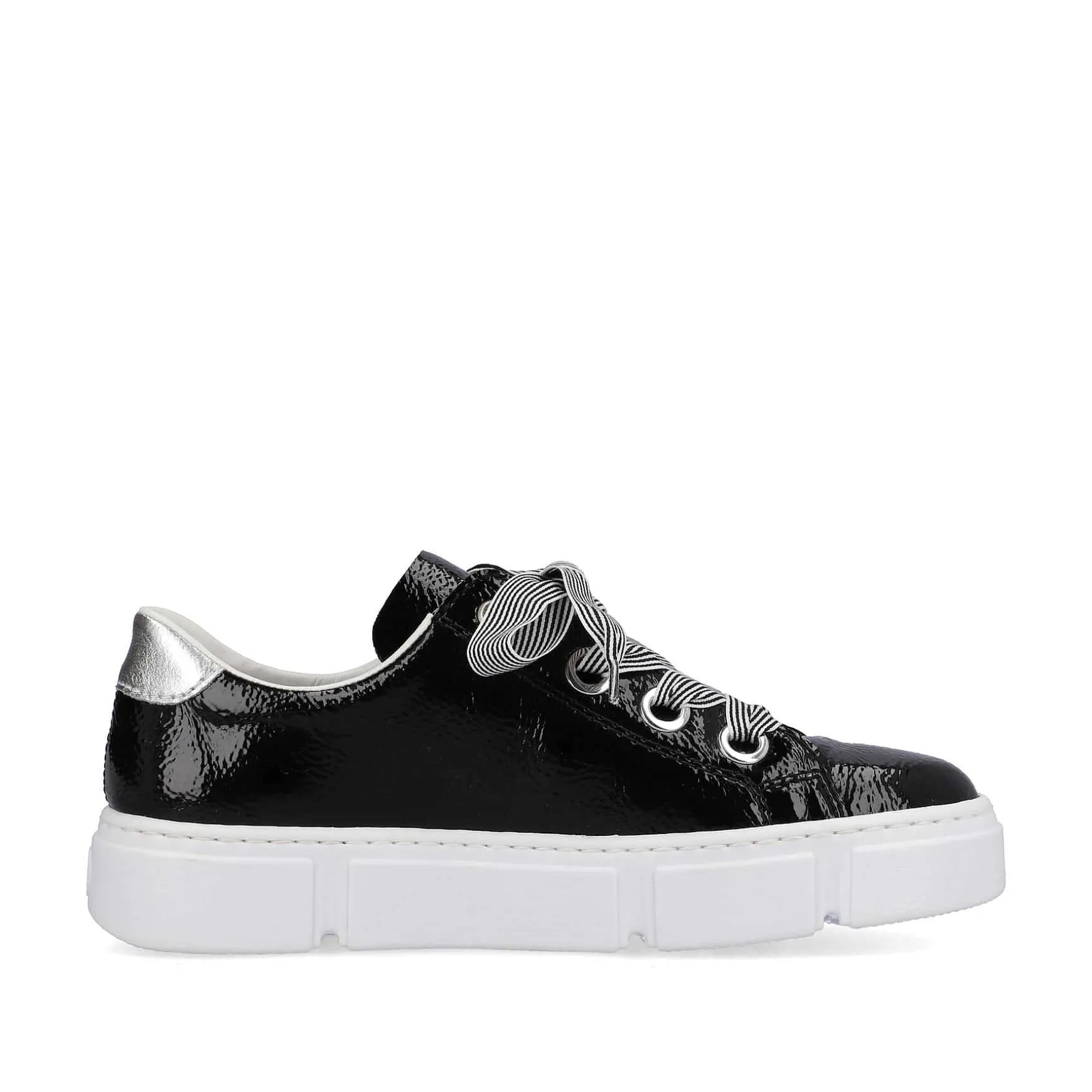 Rieker Women'S Sneaker Low Glossy Black