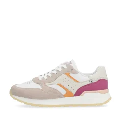 Rieker Women'S Sneaker Low Light Beige Fuchsia Apricot