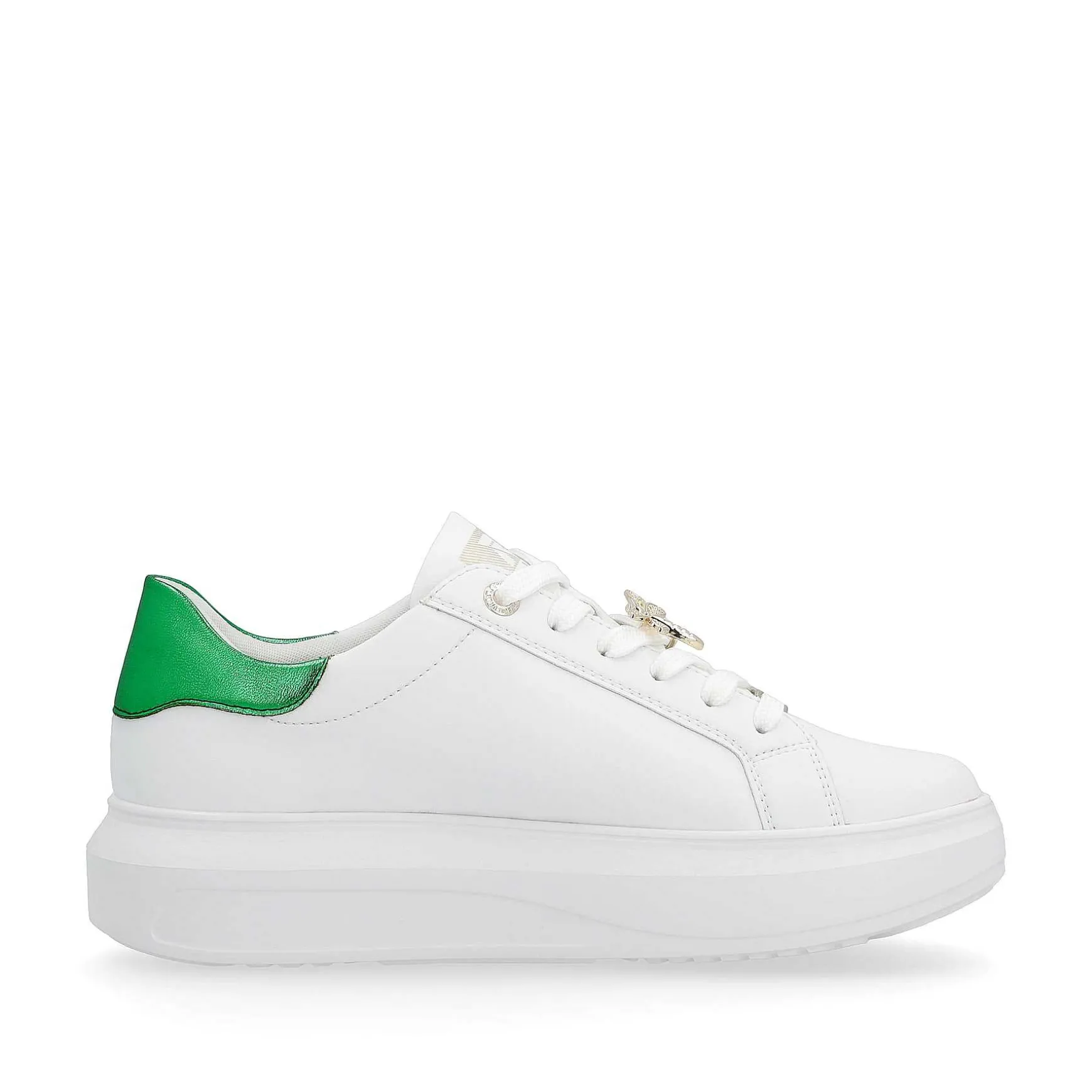 Rieker Women'S Sneaker Low Crystal White Metallic Green
