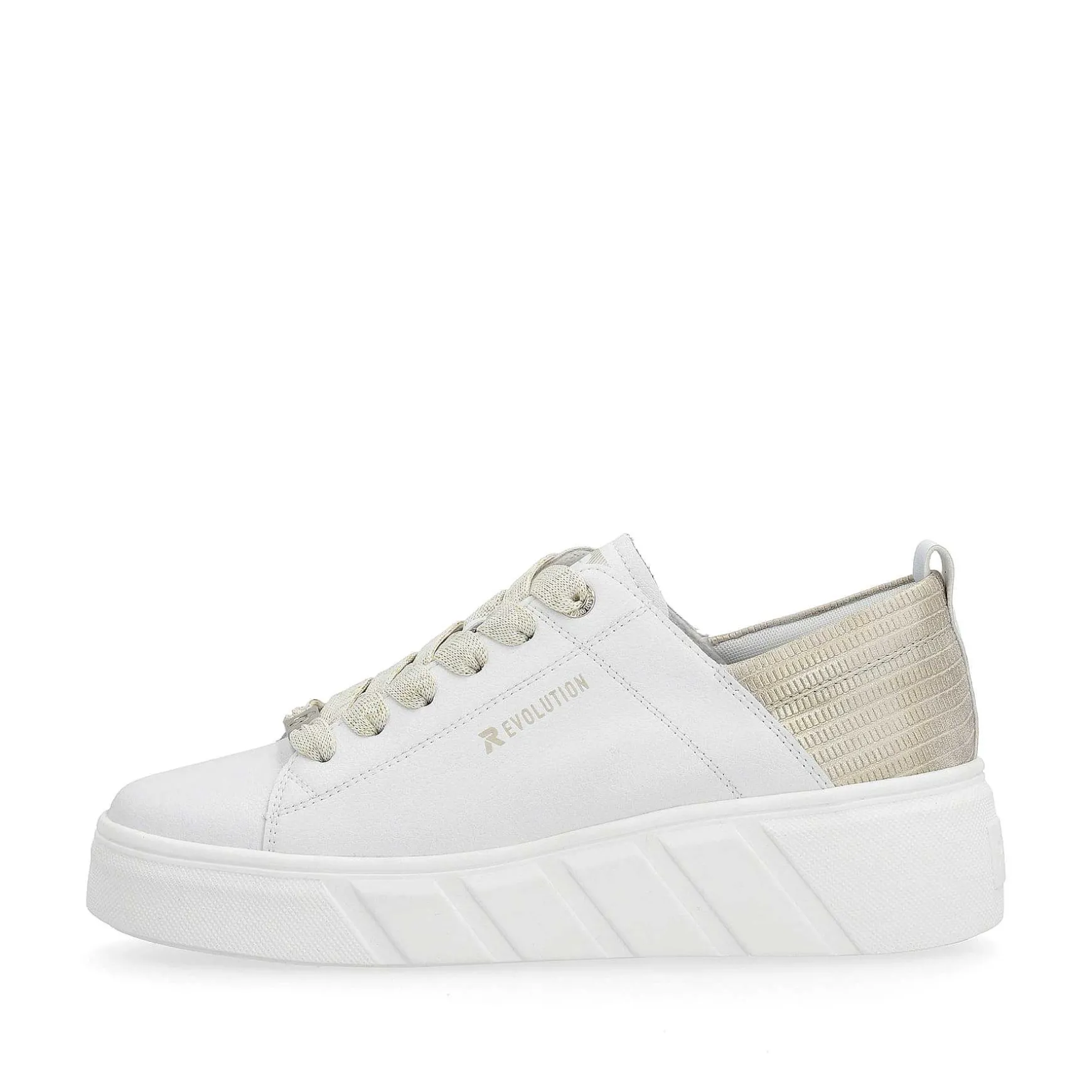 Rieker Women'S Sneaker Low Diamond-White Champagne