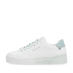 Rieker Women'S Sneaker Low Crystal-White Light-Aqua