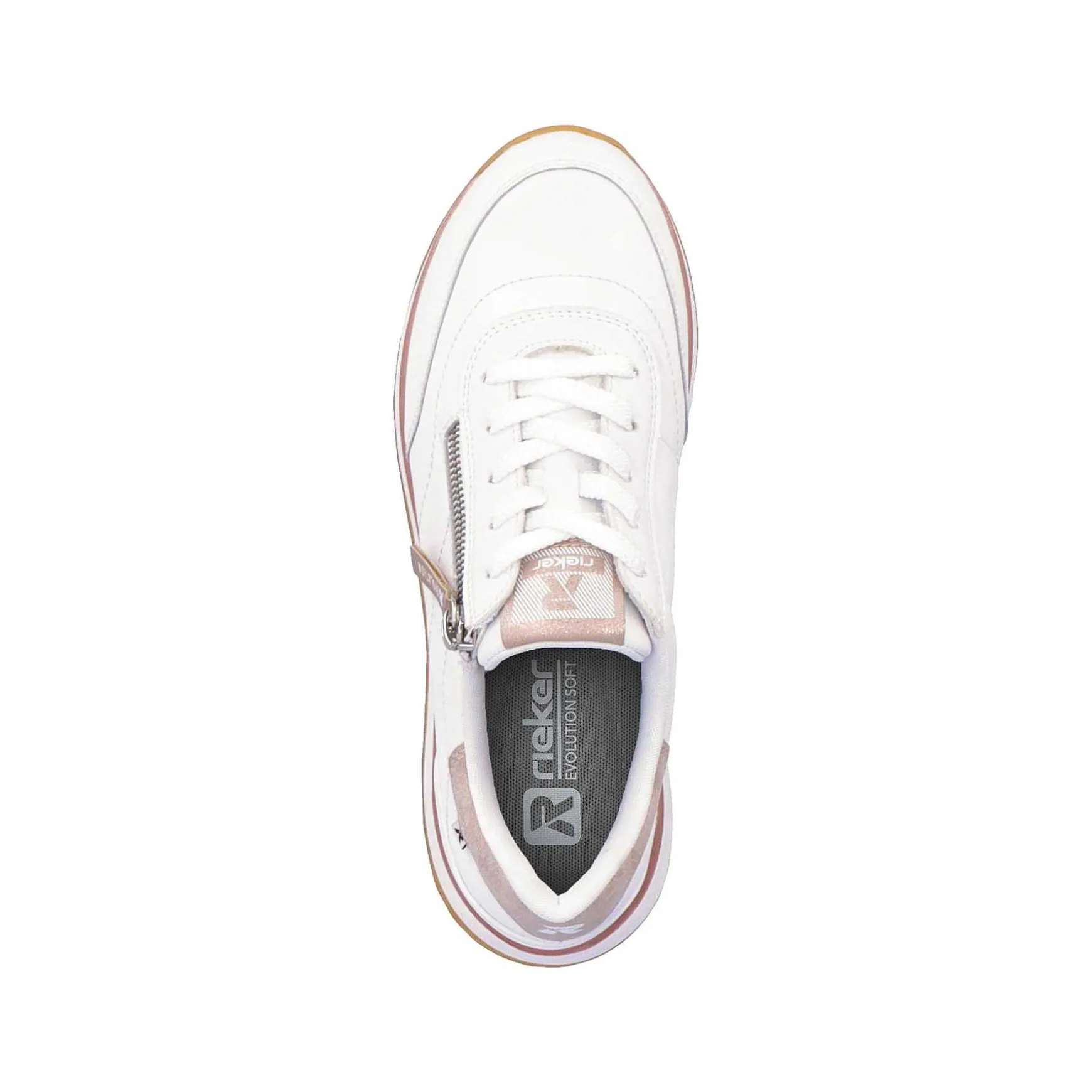 Rieker Women'S Sneaker Low Swan-White Rose