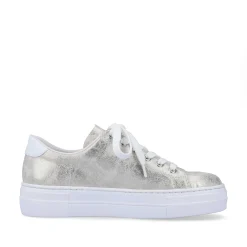 Rieker Women'S Sneaker Low Silver Metallic