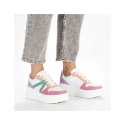 Rieker Women'S Sneaker Low Ice White-Multicolored