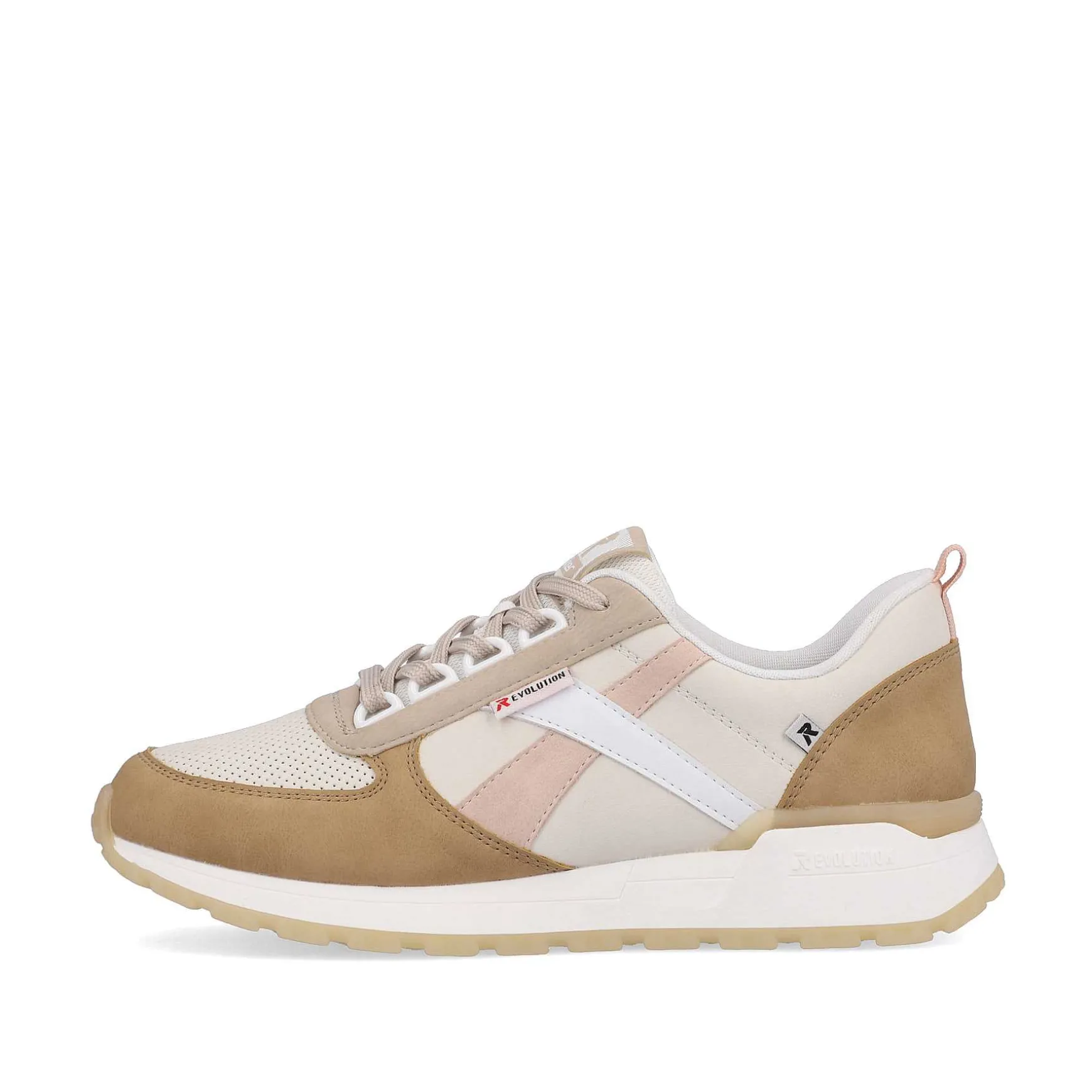 Rieker Women'S Sneaker Low Clay-Beige Cinnamon White