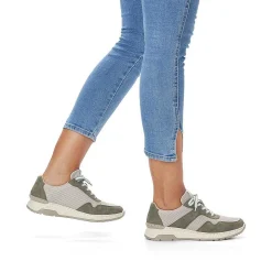 Rieker Women'S Sneaker Low Cactus Green-Light Beige