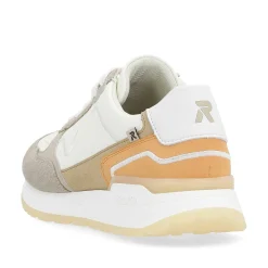 Rieker Women'S Sneaker Low Creamy-White Clay-Beige