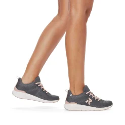 Rieker Women'S Sneaker Low Graphite Grey