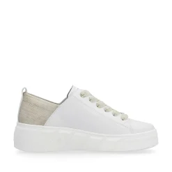 Rieker Women'S Sneaker Low Diamond-White Champagne