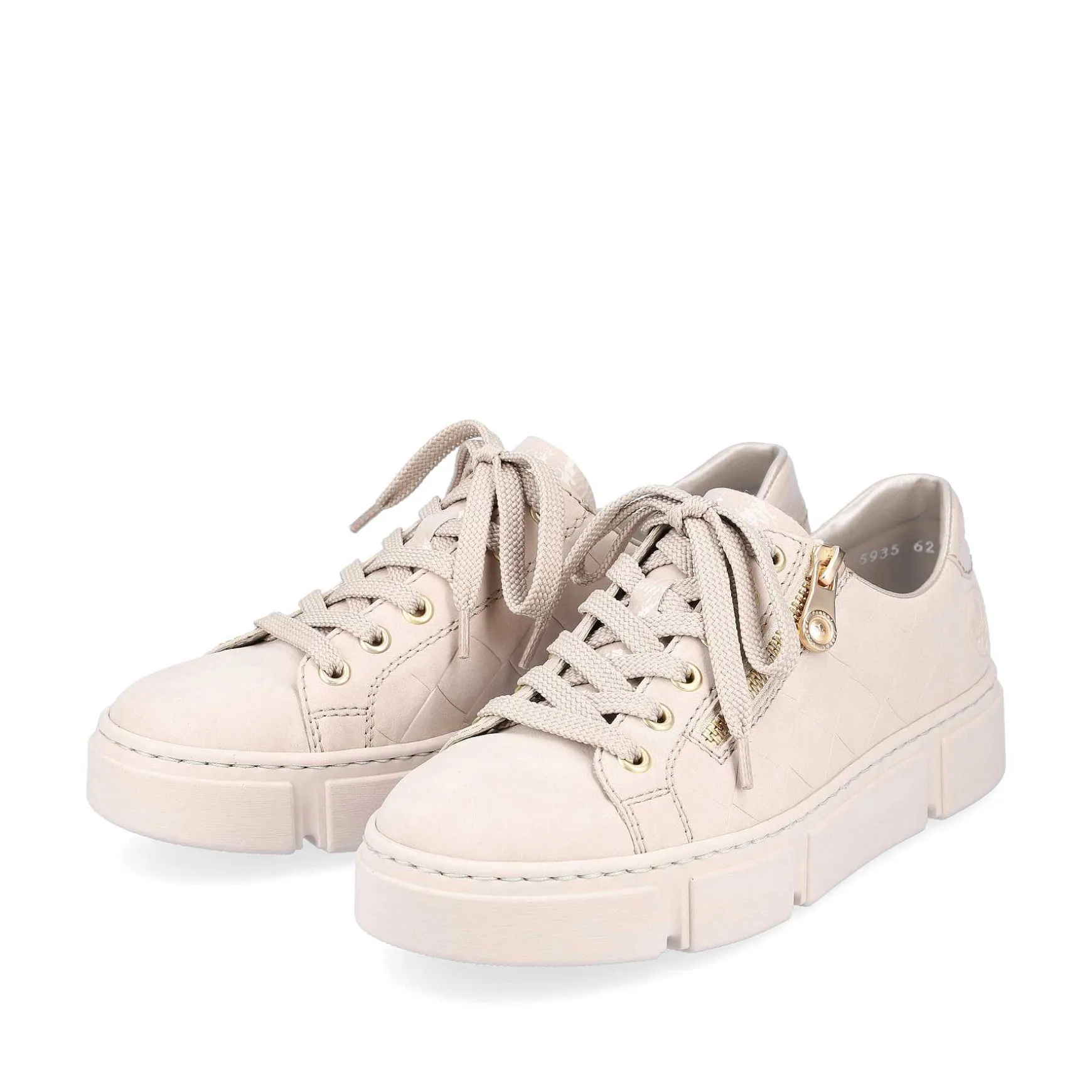Rieker Women'S Sneaker Low Cream Beige
