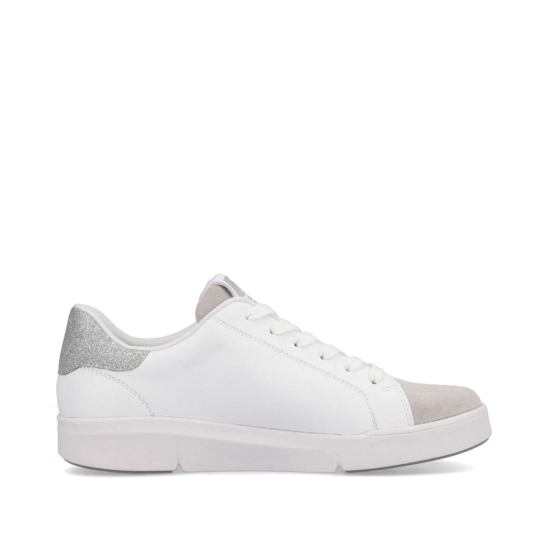 Rieker Women'S Sneaker Low Swan-White Beige