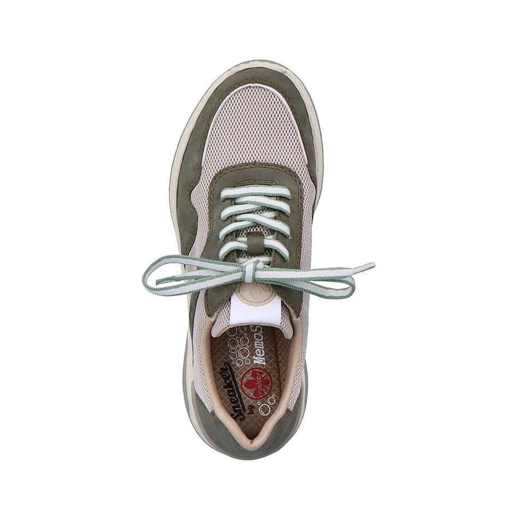 Rieker Women'S Sneaker Low Cactus Green-Light Beige