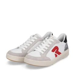Rieker Women'S Sneaker Low Swan-White Arctic-Grey Zebra