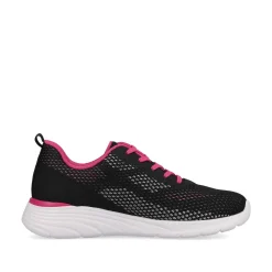 Rieker Women'S Sneaker Low Urban Black Flamingo Pink