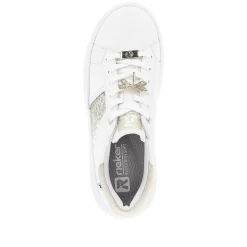 Rieker Women'S Sneaker Low Swan-White Gold