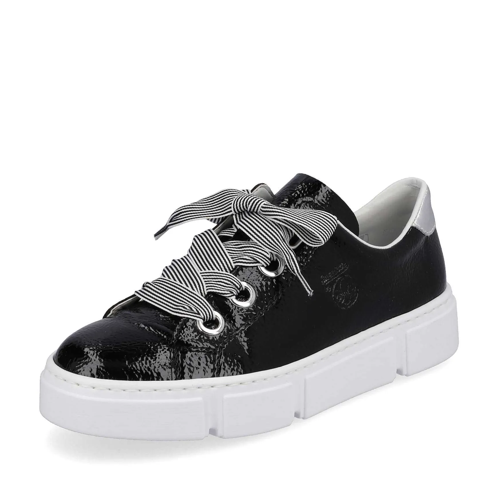 Rieker Women'S Sneaker Low Glossy Black