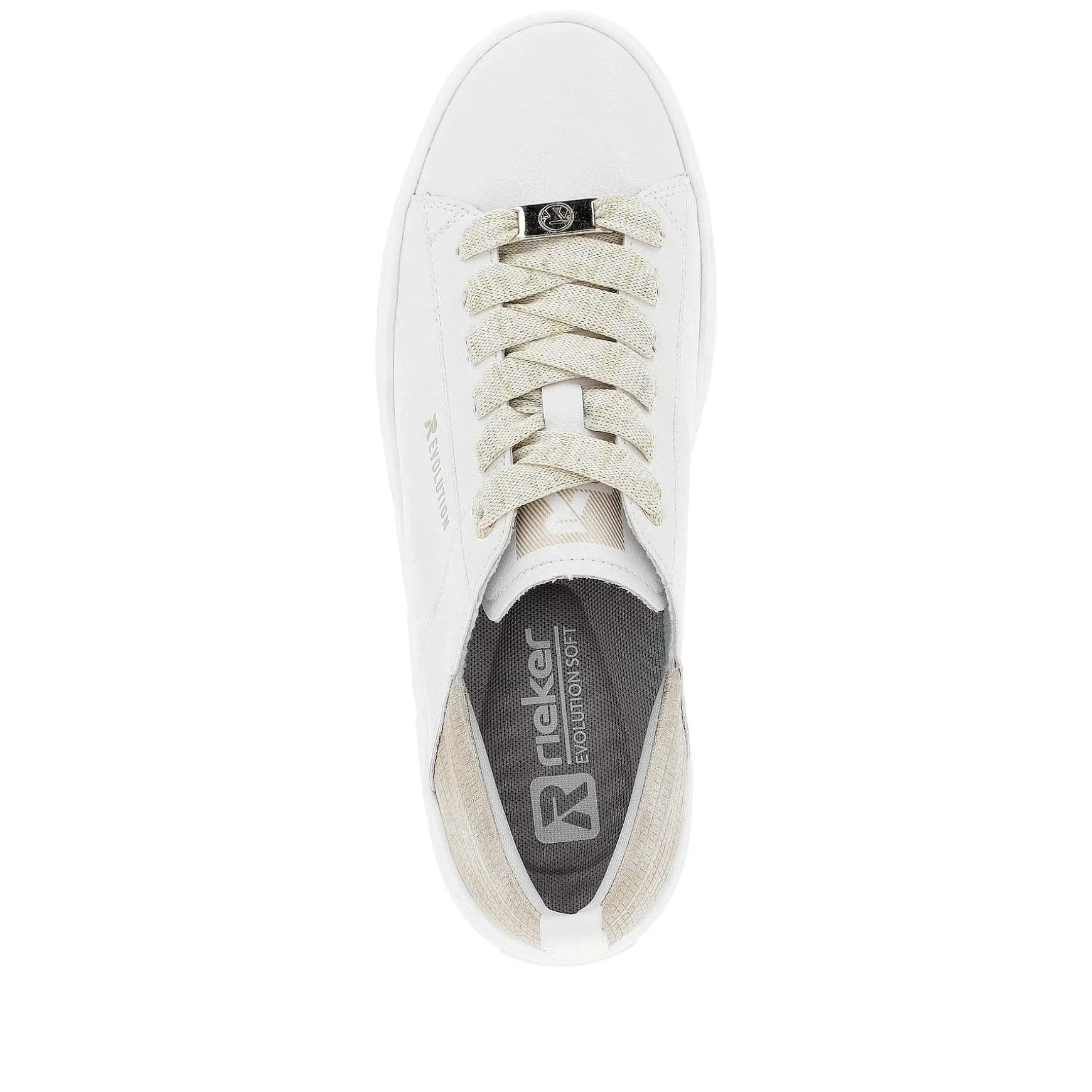 Rieker Women'S Sneaker Low Diamond-White Champagne