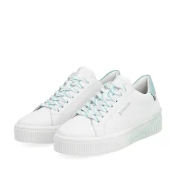 Rieker Women'S Sneaker Low Crystal-White Light-Aqua