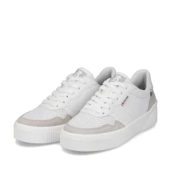 Rieker Women'S Sneaker Low Swan-White Stone-Grey