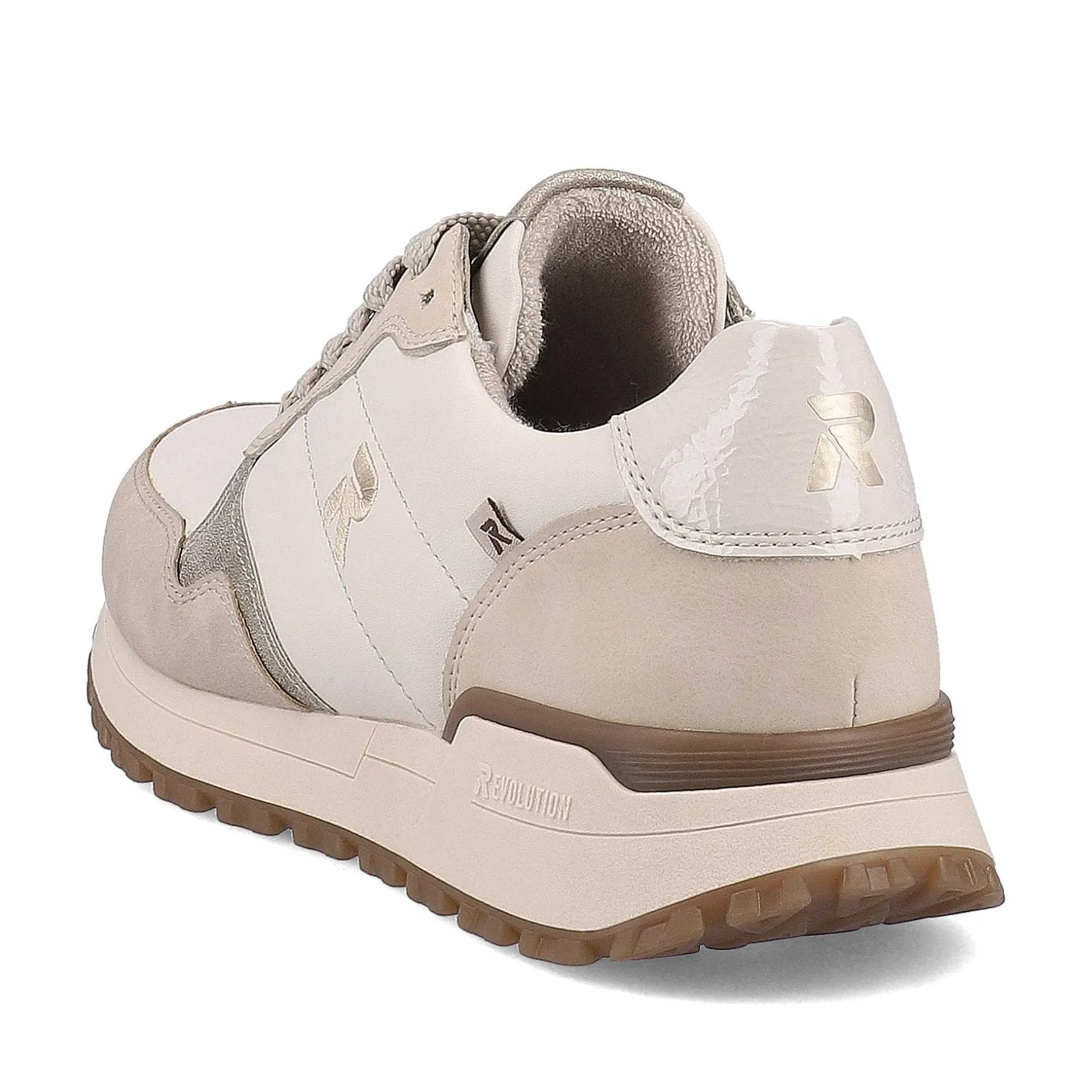 Rieker Women'S Sneaker Low Cream-Beige Snow