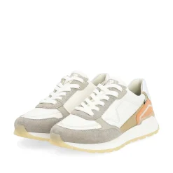 Rieker Women'S Sneaker Low Creamy-White Clay-Beige