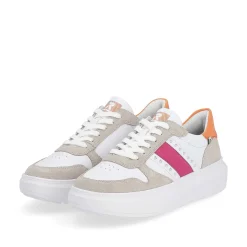 Rieker Women'S Sneaker Low Pearl-White Sand-Beige