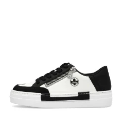 Rieker Women'S Sneaker Low Crystal White-Deep Black