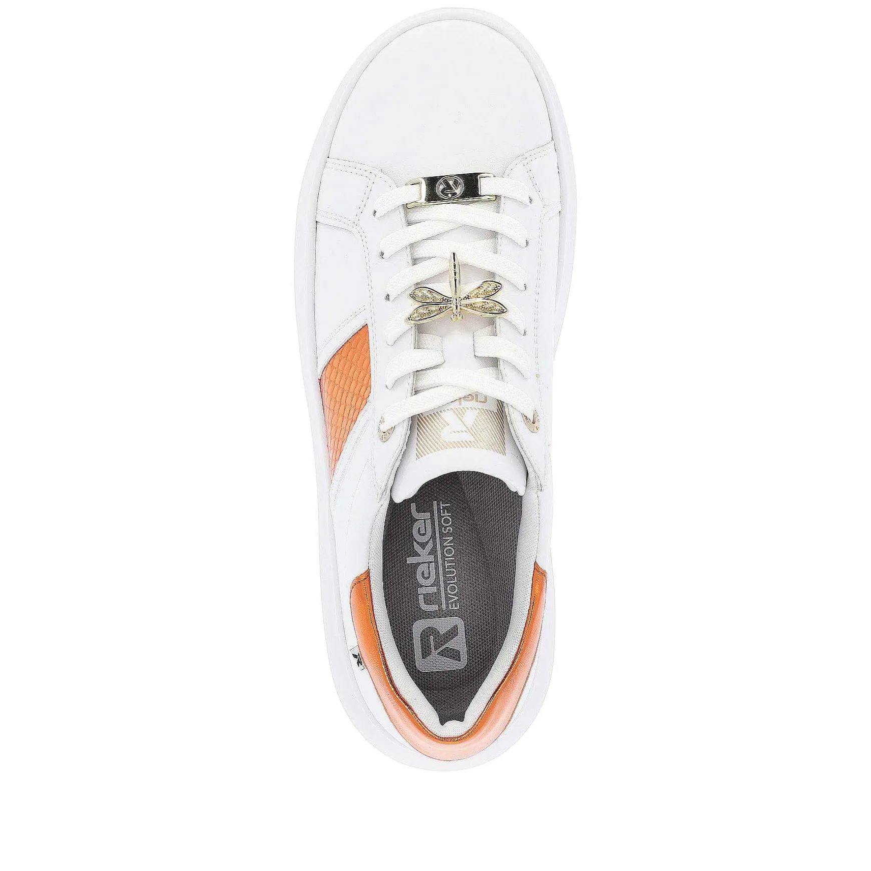 Rieker Women'S Sneaker Low Pearl-White Copper-Metallic