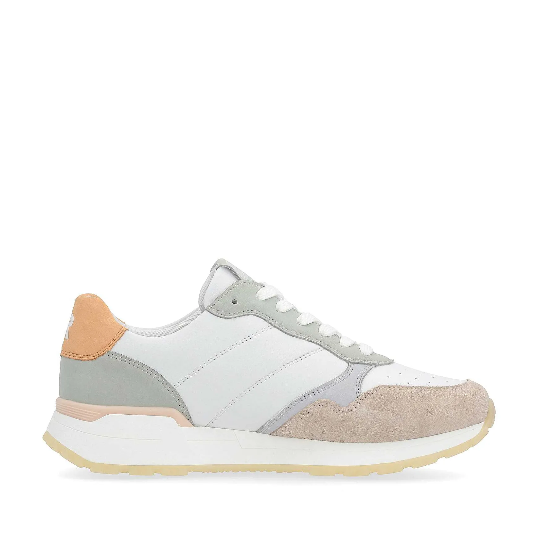 Rieker Women'S Sneaker Low Pearl-White Grey-Green