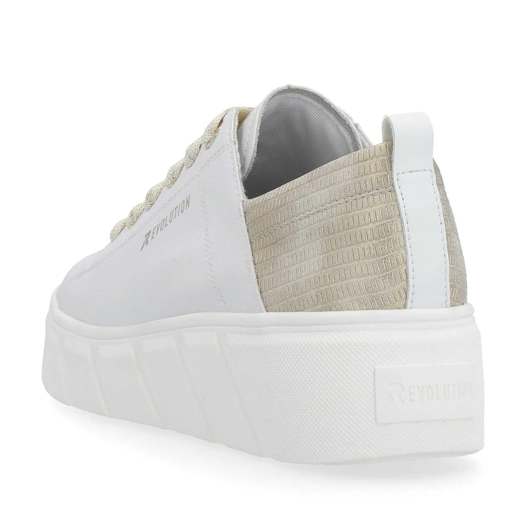 Rieker Women'S Sneaker Low Diamond-White Champagne