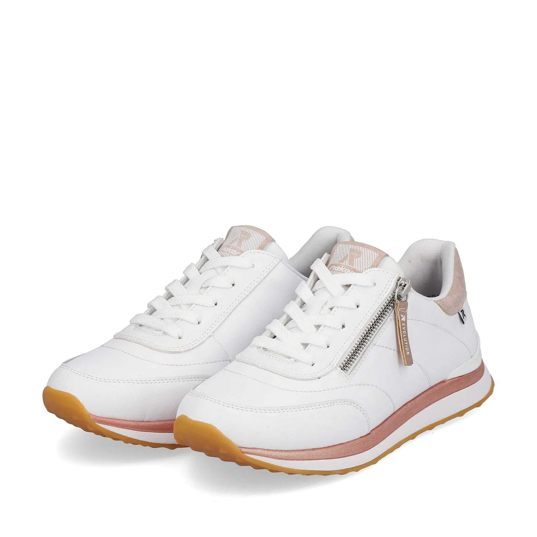Rieker Women'S Sneaker Low Swan-White Rose