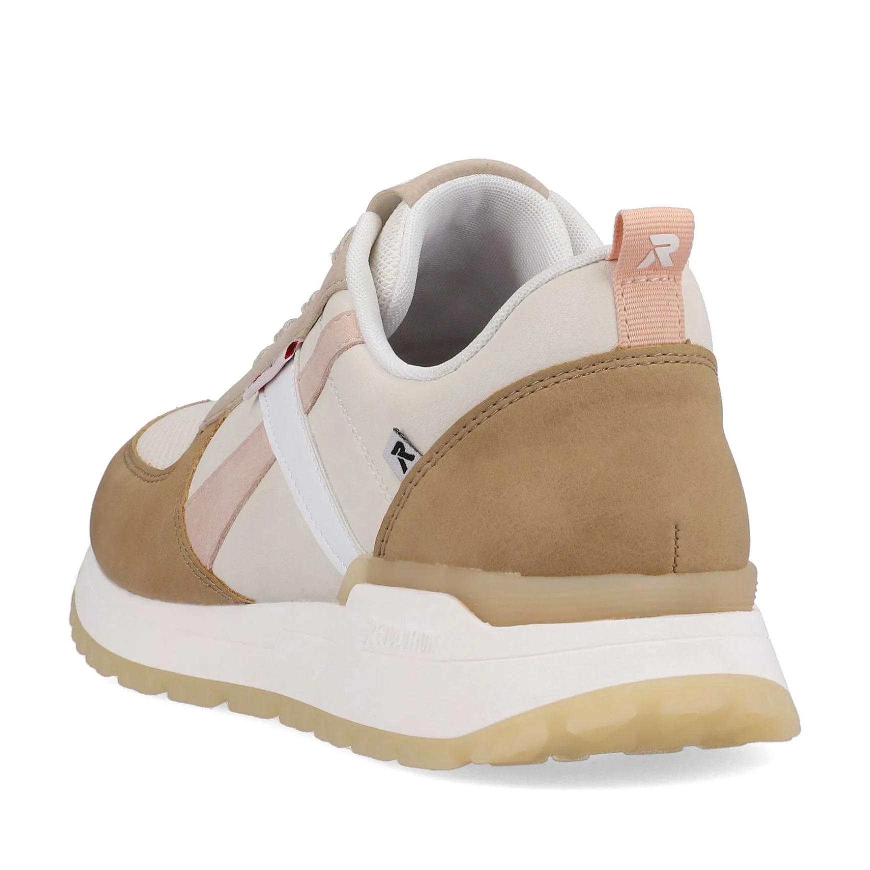 Rieker Women'S Sneaker Low Clay-Beige Cinnamon White