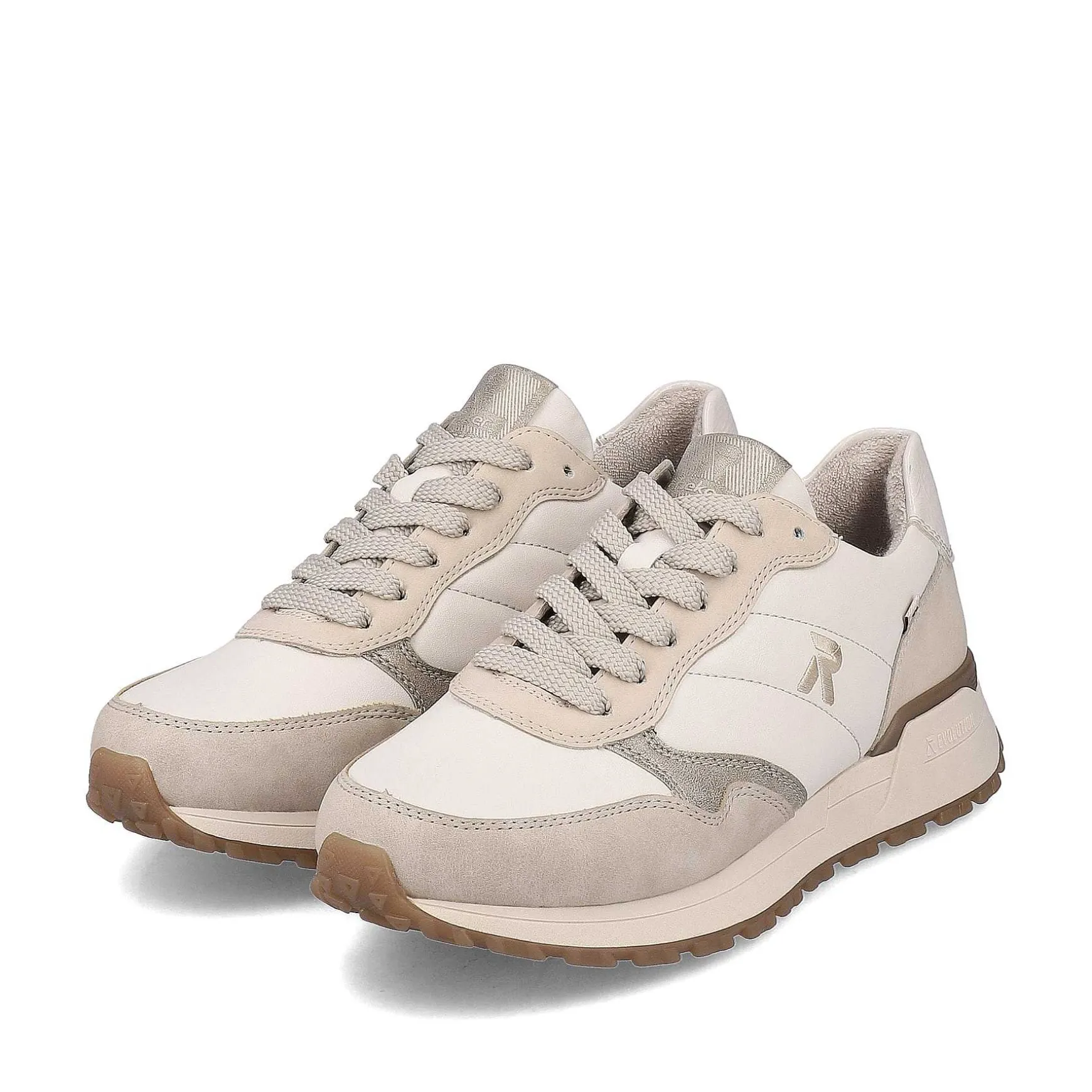 Rieker Women'S Sneaker Low Cream-Beige Snow