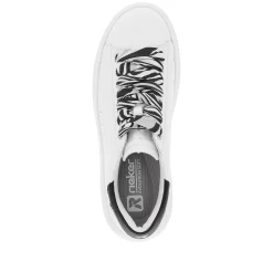 Rieker Women'S Sneaker Low Crystal-White Deep-Black