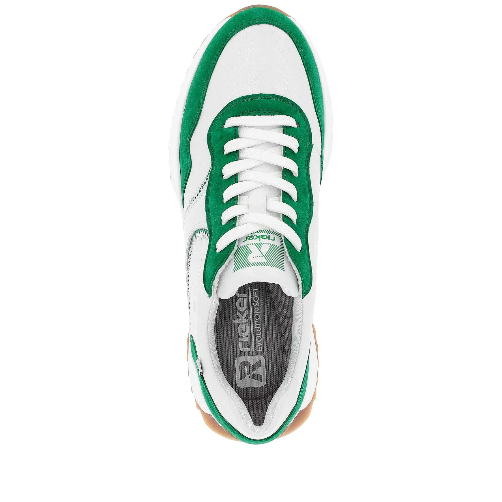 Rieker Women'S Sneaker Low Clear-White Emerald-Green