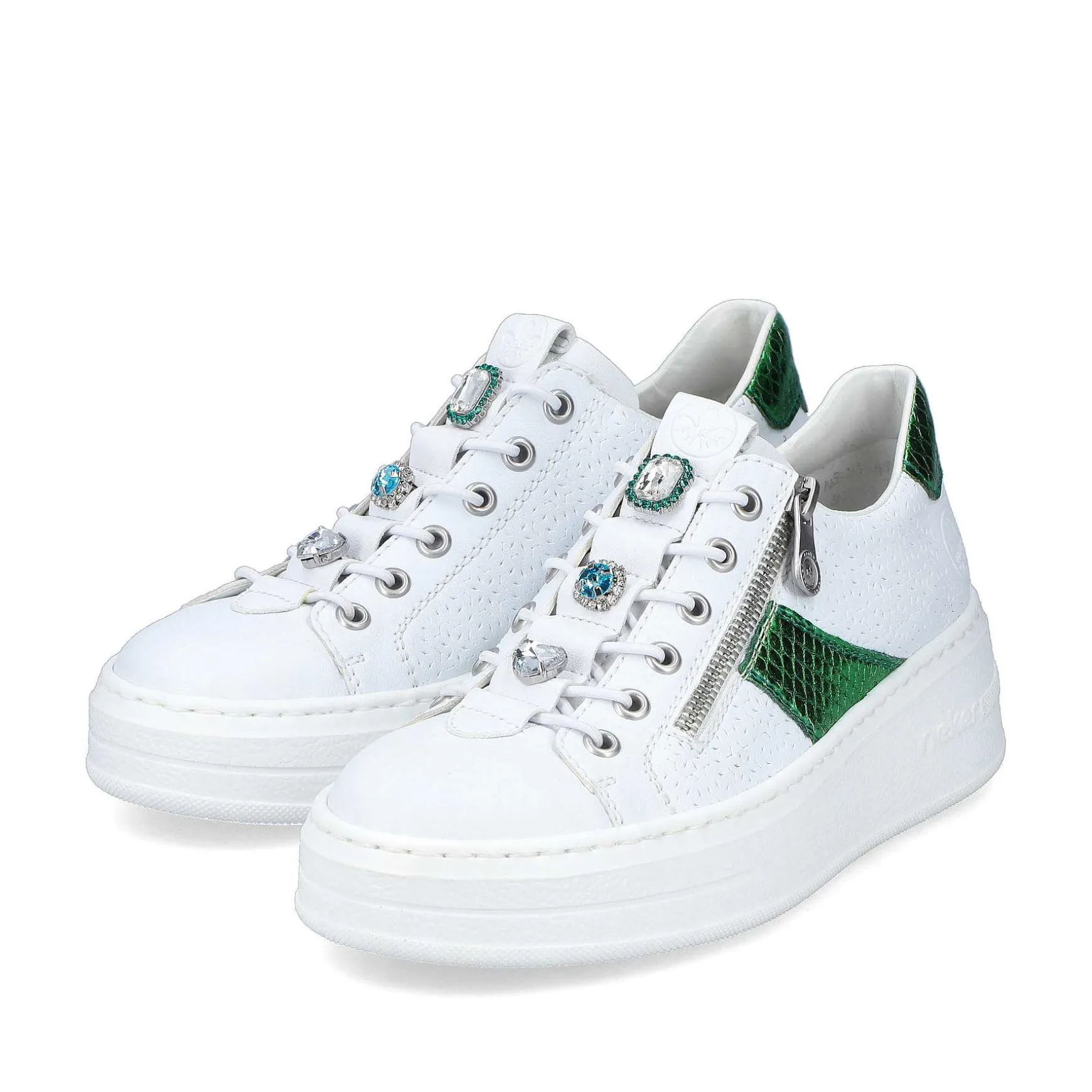 Rieker Women'S Sneaker Low Ice White