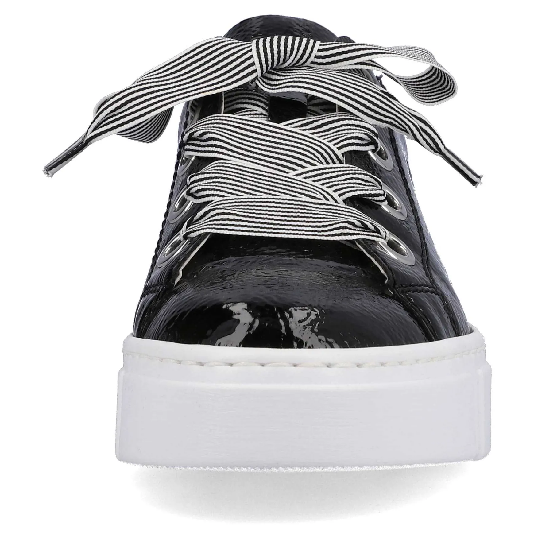 Rieker Women'S Sneaker Low Glossy Black
