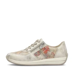 Rieker Women'S Sneaker Low Beige Multi-Metallic