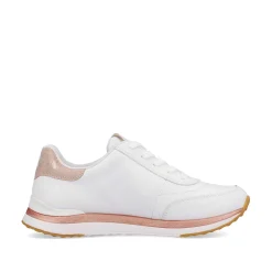 Rieker Women'S Sneaker Low Swan-White Rose