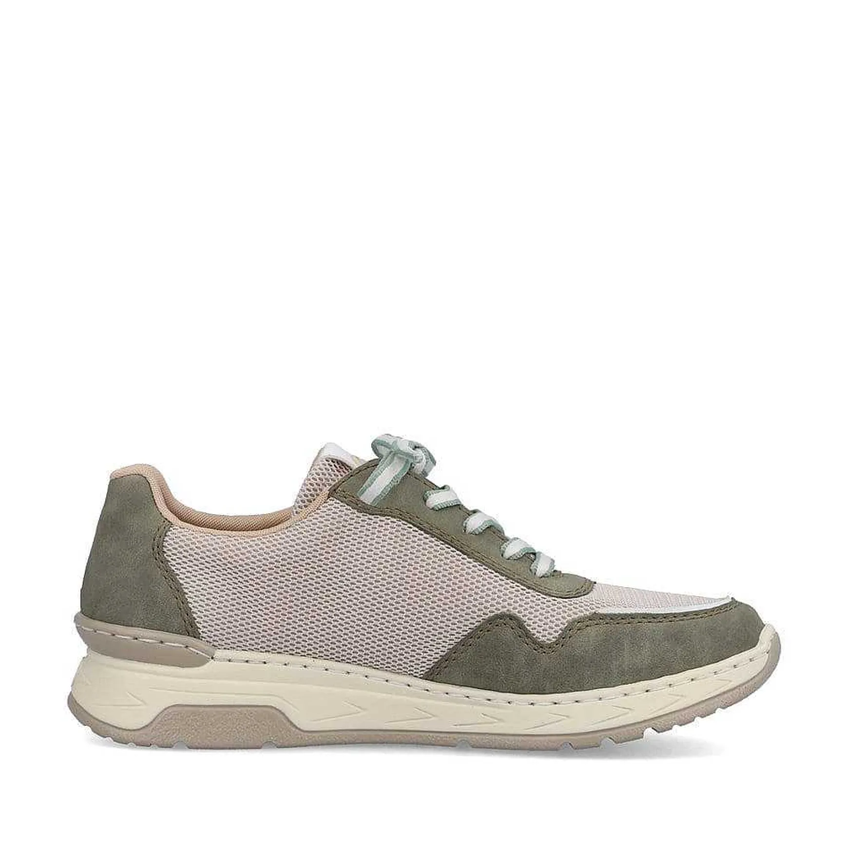 Rieker Women'S Sneaker Low Cactus Green-Light Beige