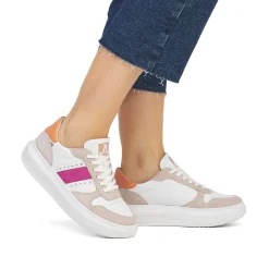 Rieker Women'S Sneaker Low Pearl-White Sand-Beige