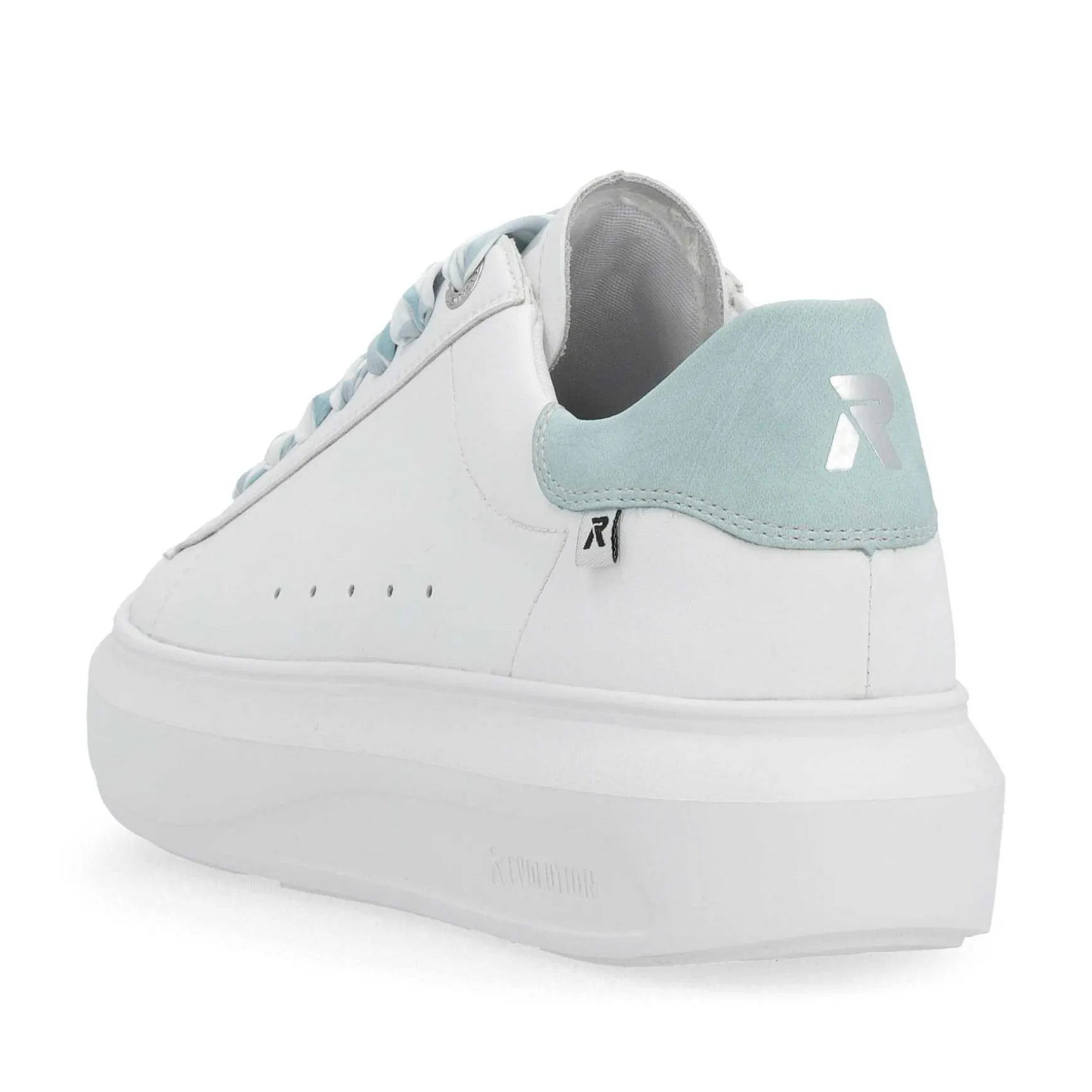 Rieker Women'S Sneaker Low Clear-White Ice-Blue