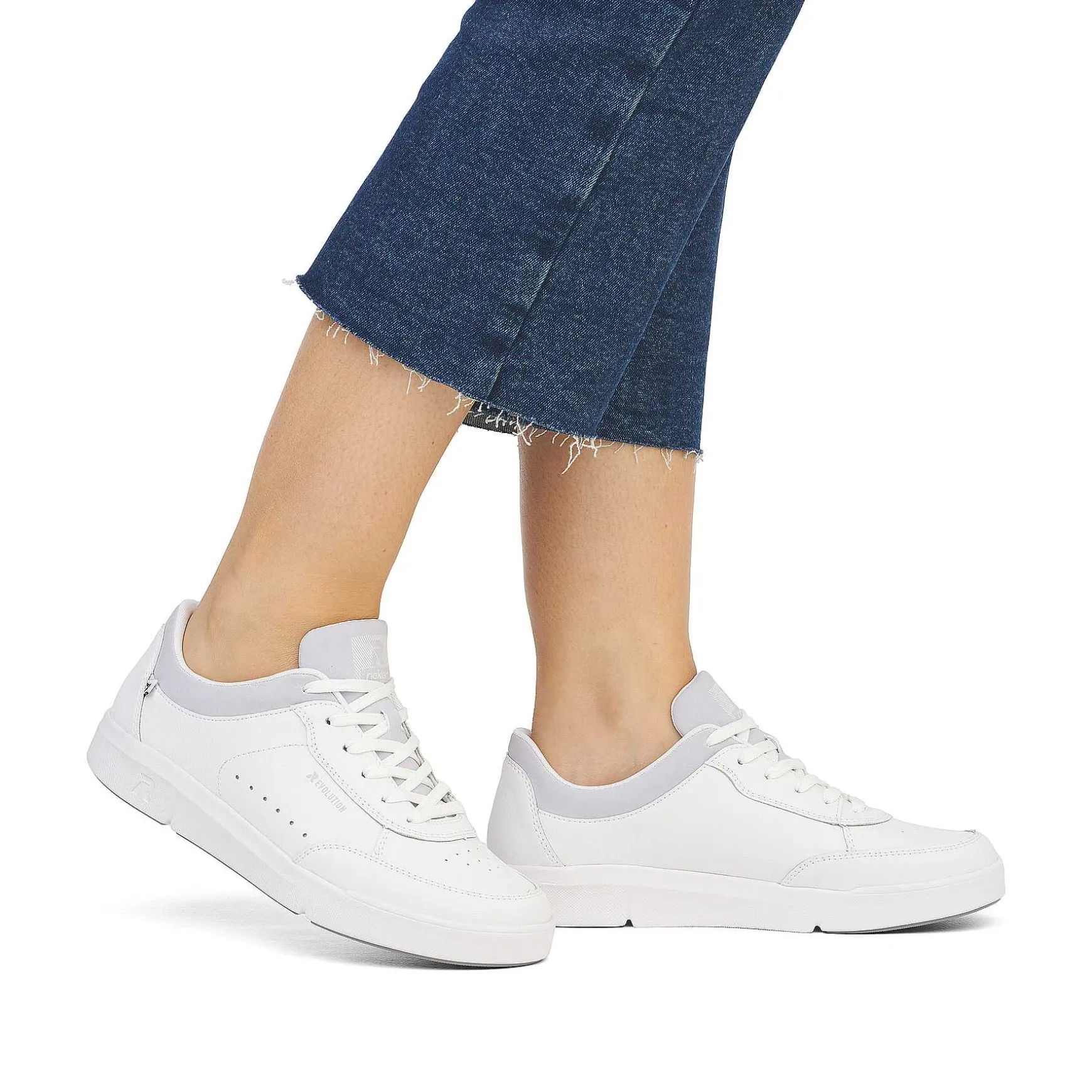 Rieker Women'S Sneaker Low Quartz-White Light-Grey