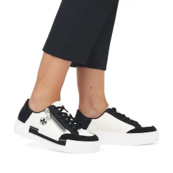 Rieker Women'S Sneaker Low Crystal White-Deep Black