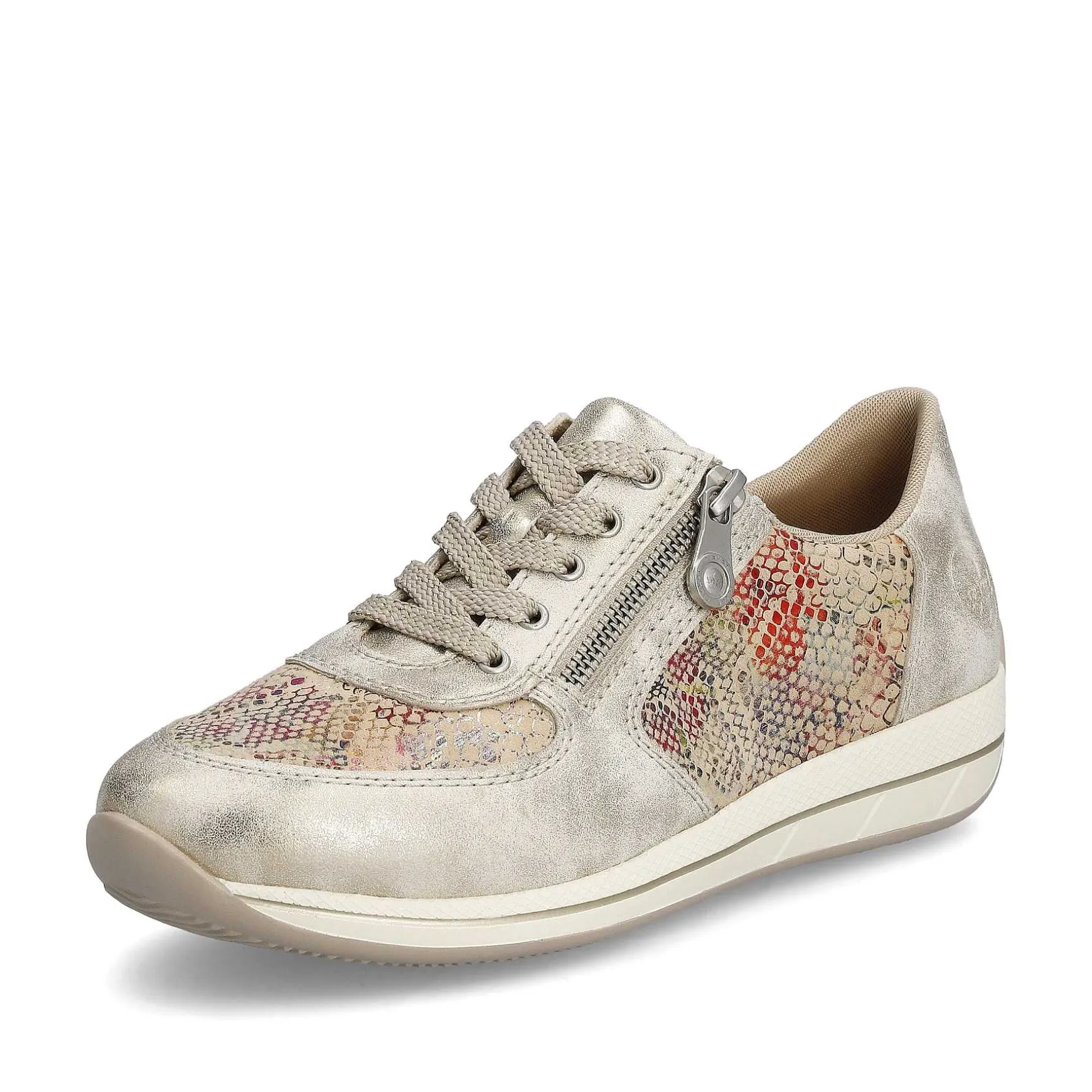 Rieker Women'S Sneaker Low Beige Multi-Metallic