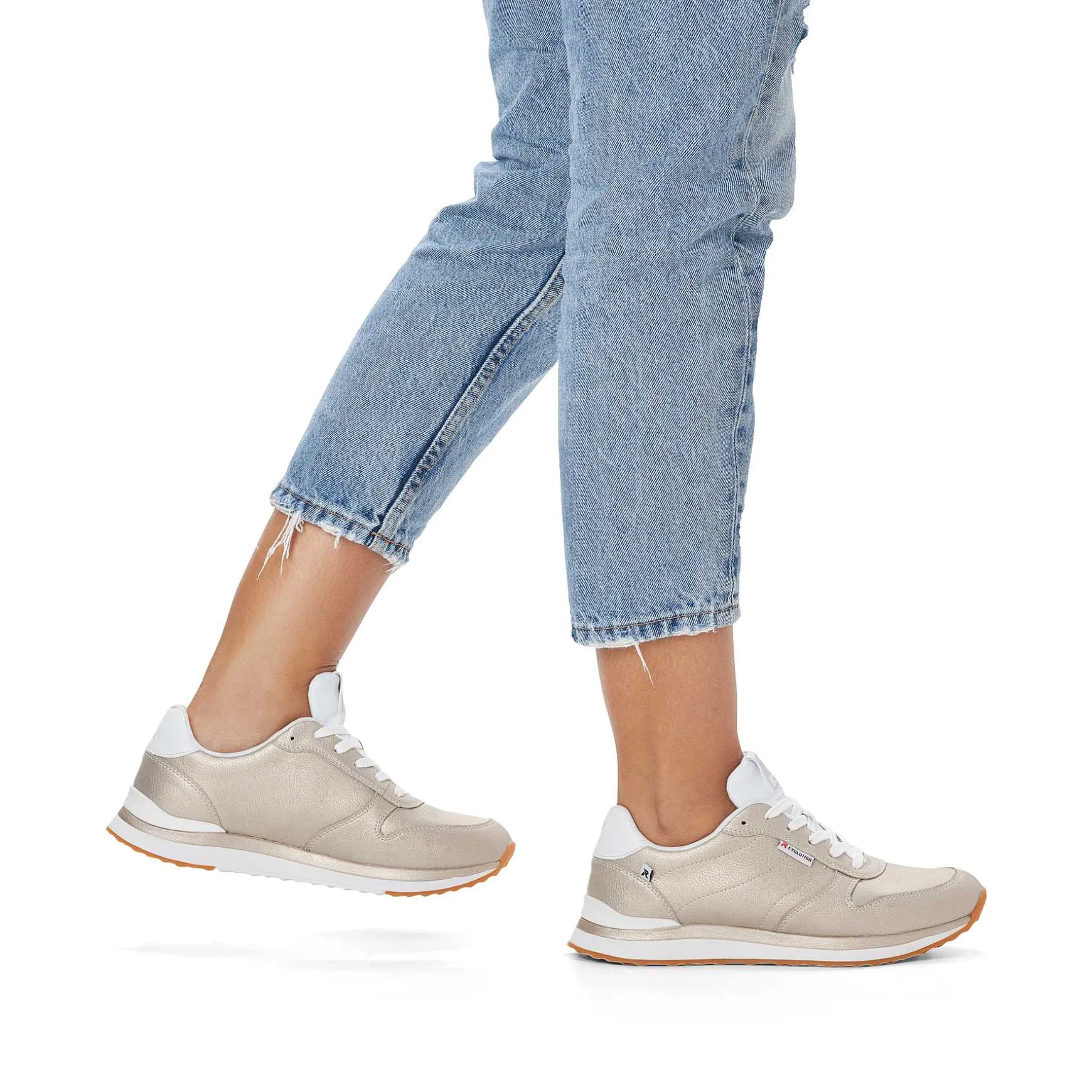 Rieker Women'S Sneaker Low Champagne Metallic