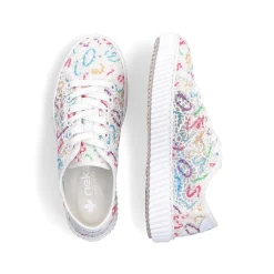 Rieker Women'S Sneaker Low Multi-Snow White