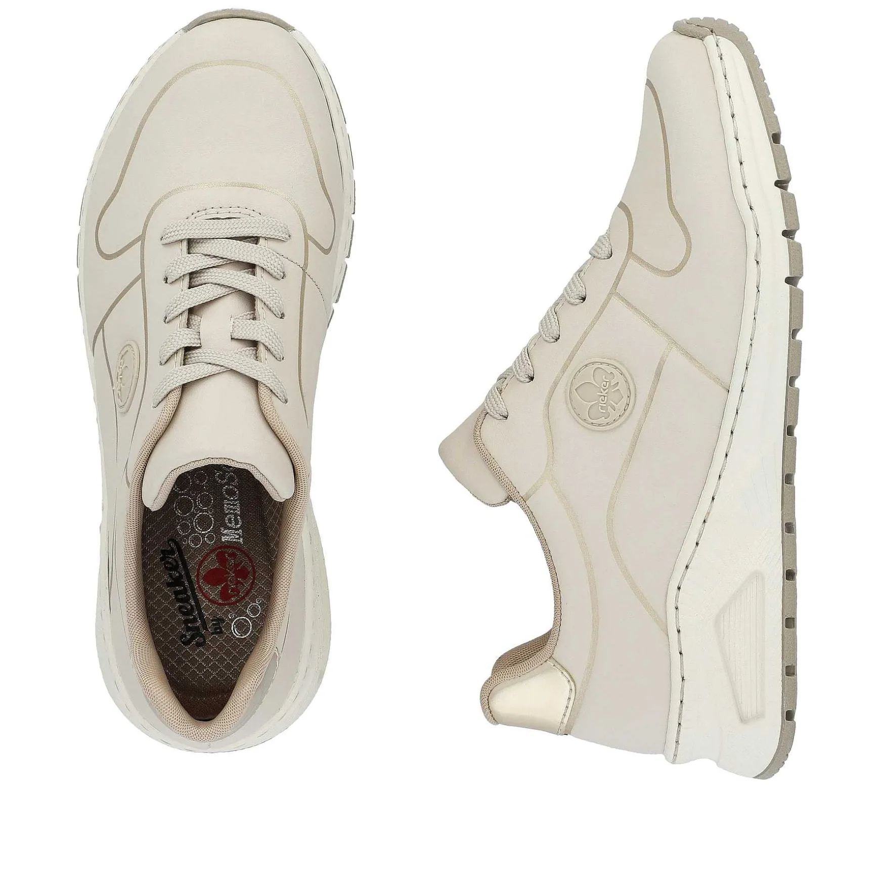 Rieker Women'S Sneaker Low Light Beige