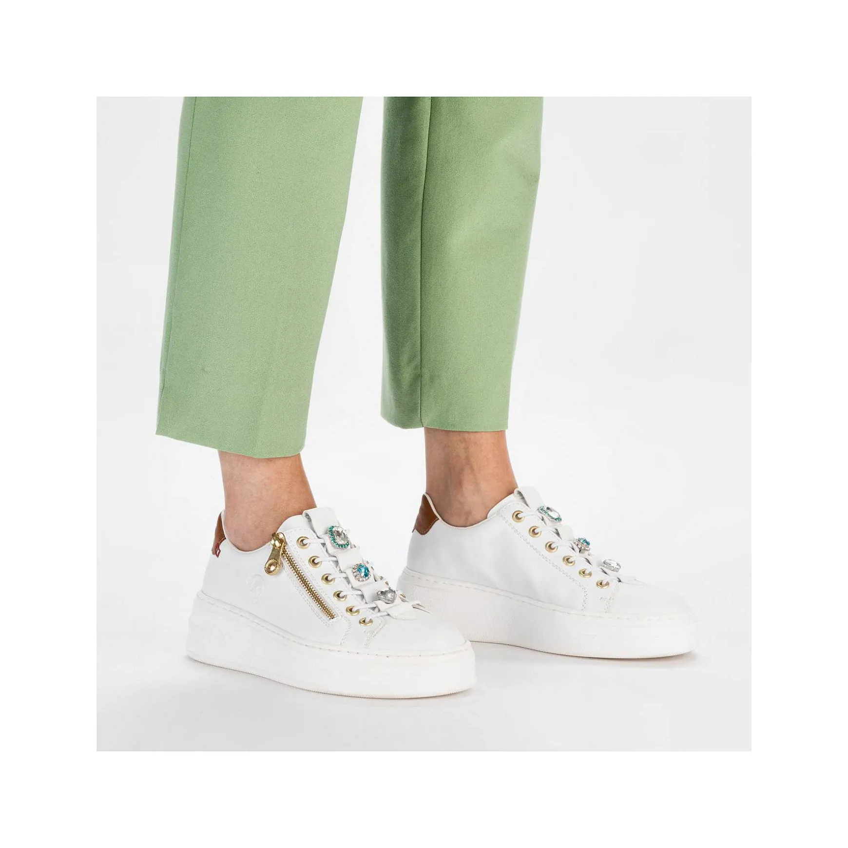 Rieker Women'S Sneaker Low Snow White