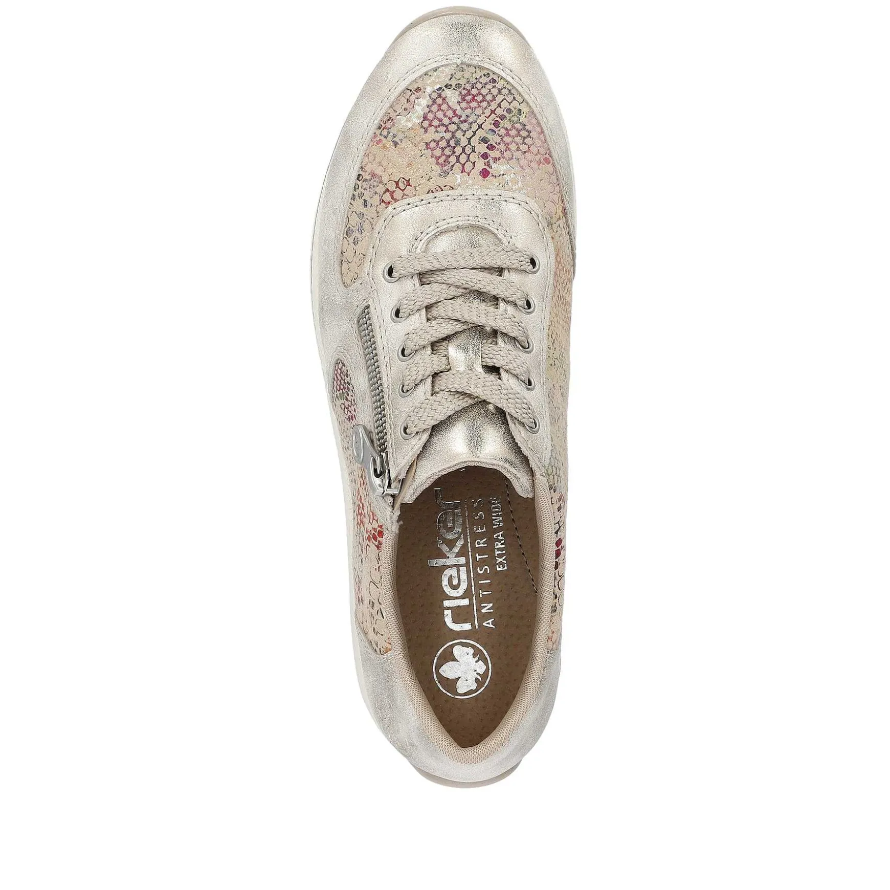 Rieker Women'S Sneaker Low Beige Multi-Metallic